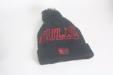 Bulls Blk/Red letter/logo Beanie - HatsbyWill
 - 2