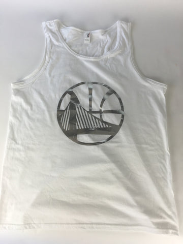 Golden state white/silver Tank top - HatsbyWill
