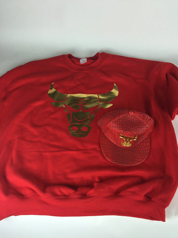 Bulls Red/Gold T-shirt - HatsbyWill
