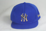 Yankees Gold Embelm blue snapback - HatsbyWill
 - 2