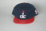 Wizards Navy Blue & red leather Brim Snapback - HatsbyWill
 - 2