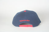 Wizards Navy Blue & red leather Brim Snapback - HatsbyWill
 - 5