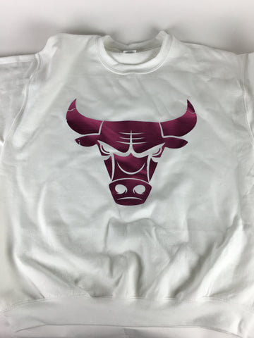 Bulls Wht/Pink T-shirt - HatsbyWill
 - 1