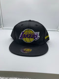 Lakers matted black SnapBack